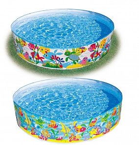 Бассейн каркасный круглый, дизайн Аквариум (Intex, 56452sim)